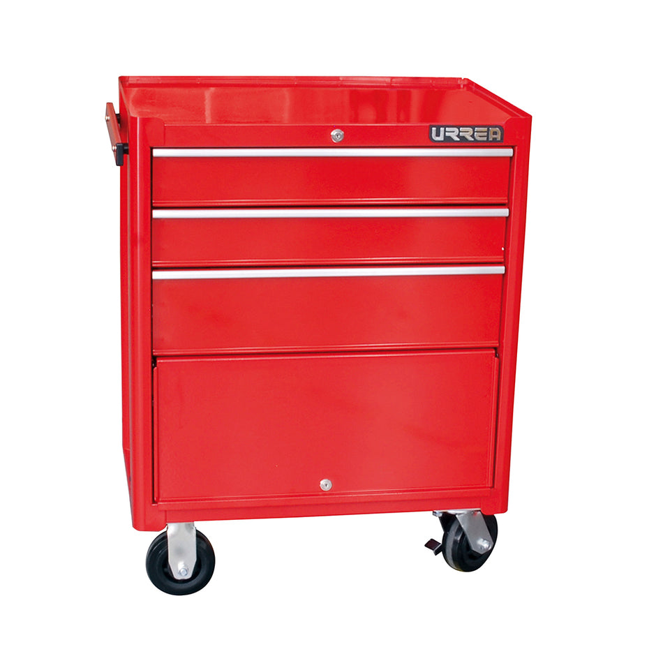 Gabinete móvil con 3 gavetas color rojo 27" serie I Urrea I27M3