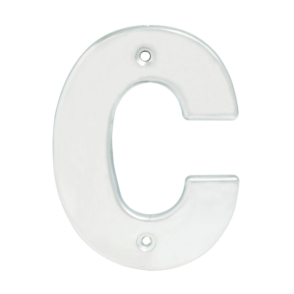 Letra C bold 4" cromo satinado Lock L70CC