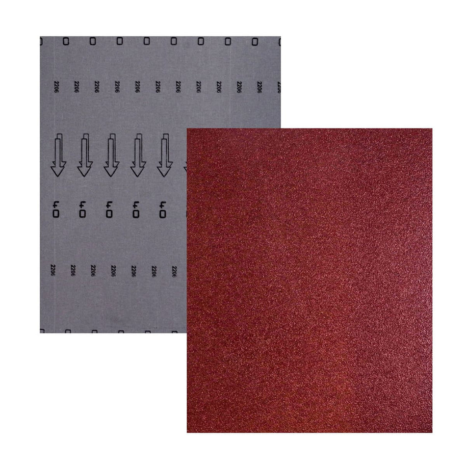 HOJA DE LIJA RESPALDO DE TELA ÓXIDO DE A