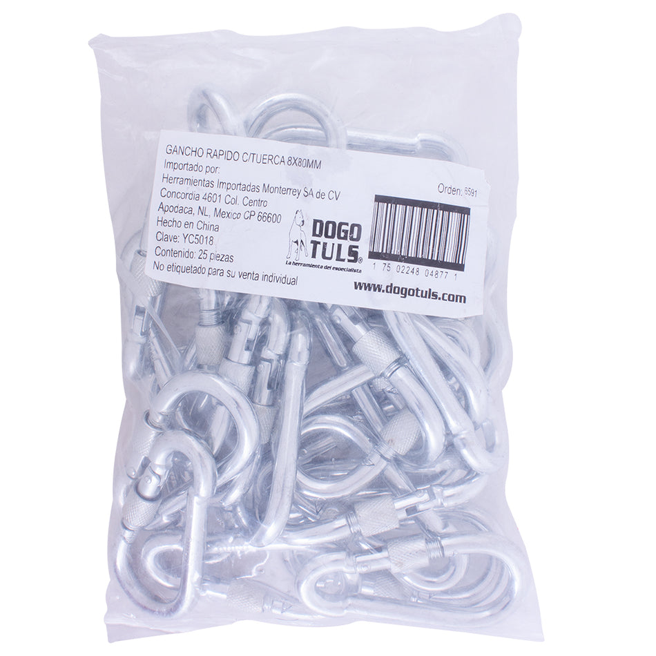 GANCHO RAPIDO C/TUERCA 8X80MM 181 kg DOGOTULS YC5018