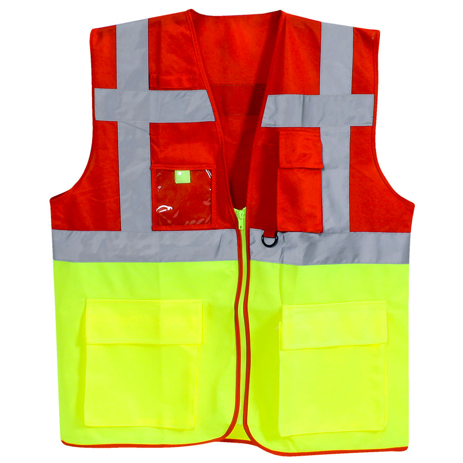 CHALECO BICOLOR ALTA VISIBILIDAD G ROJO DOGOTULS QB3040