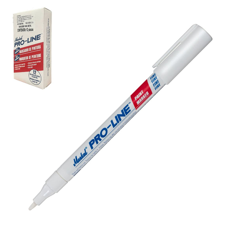 MARCADOR PUNTO FINO PROLINE BLANCO (CAJA