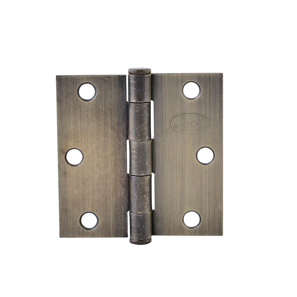 Bisagra cuadrada perno suelto de acero latón antiguo 4" x 4" Lock LBC40LA