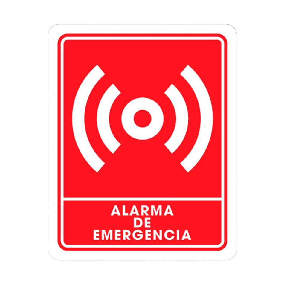SEÑALAMIENTO ALARMA DE EMERGENCIA 25 X 3