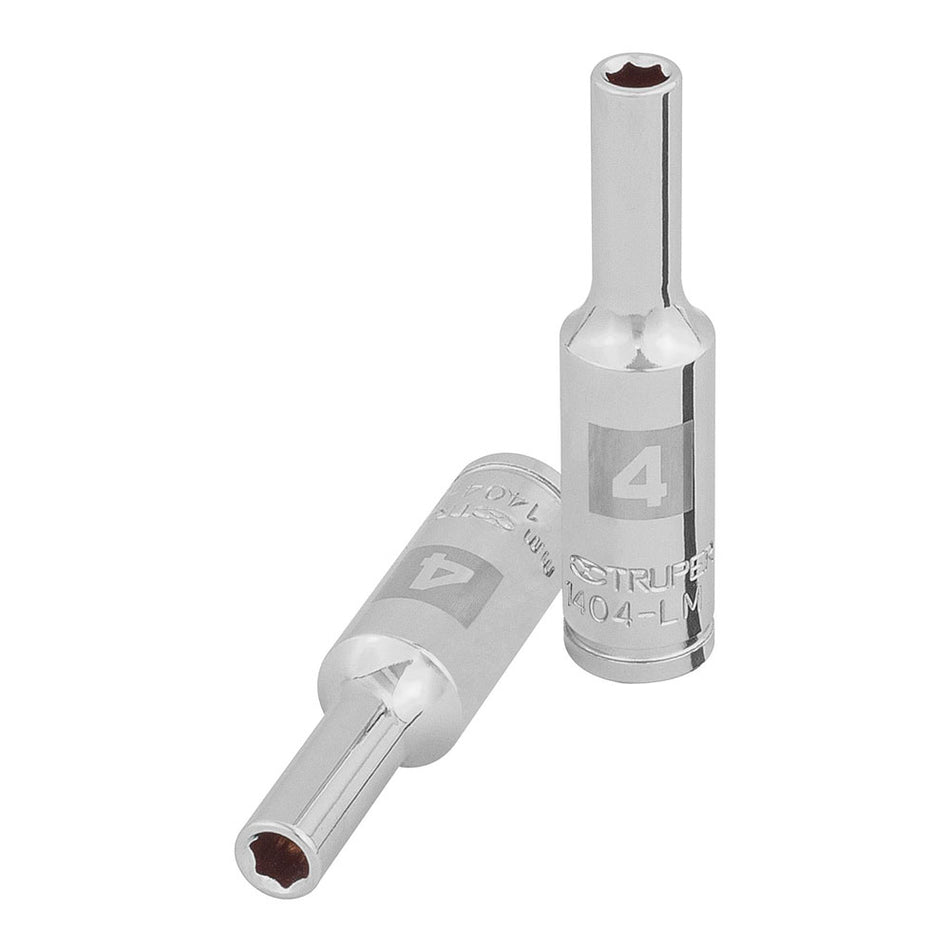 Dado largo de 4 mm, 6 puntas, cuadro 1/4