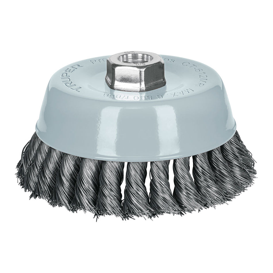 Carda copa 5' alambre trenzado fino, Mul