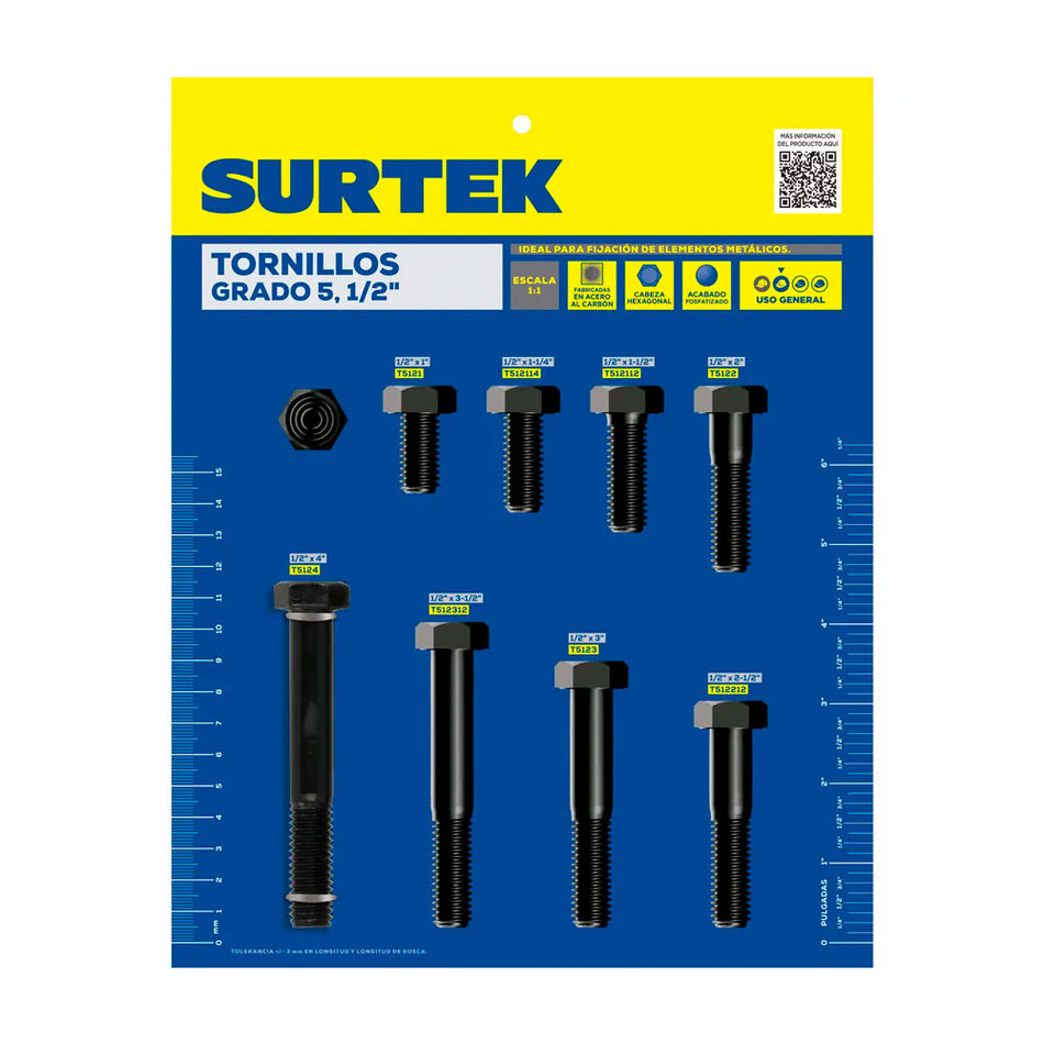 Muestrario de tornillos 5°, 1/2" Surtek MUET13