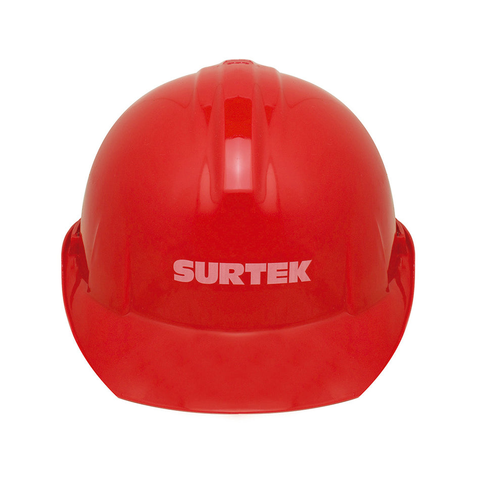 Casco de seguridad con ajuste de intervalos, color rojo Surtek 137312
