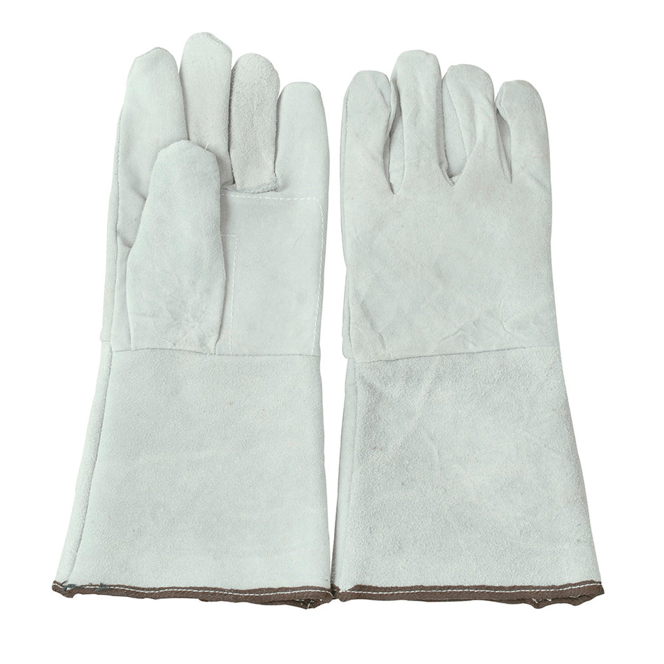 Guantes de carnaza con refuerzo en palma y puño largo unitalla Surtek 137386