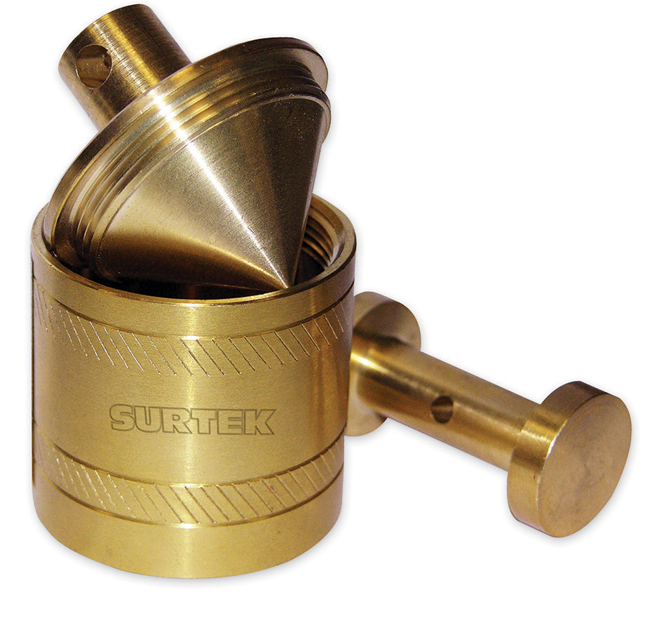 Plomada de latón tipo barril 580 g Surtek 123276