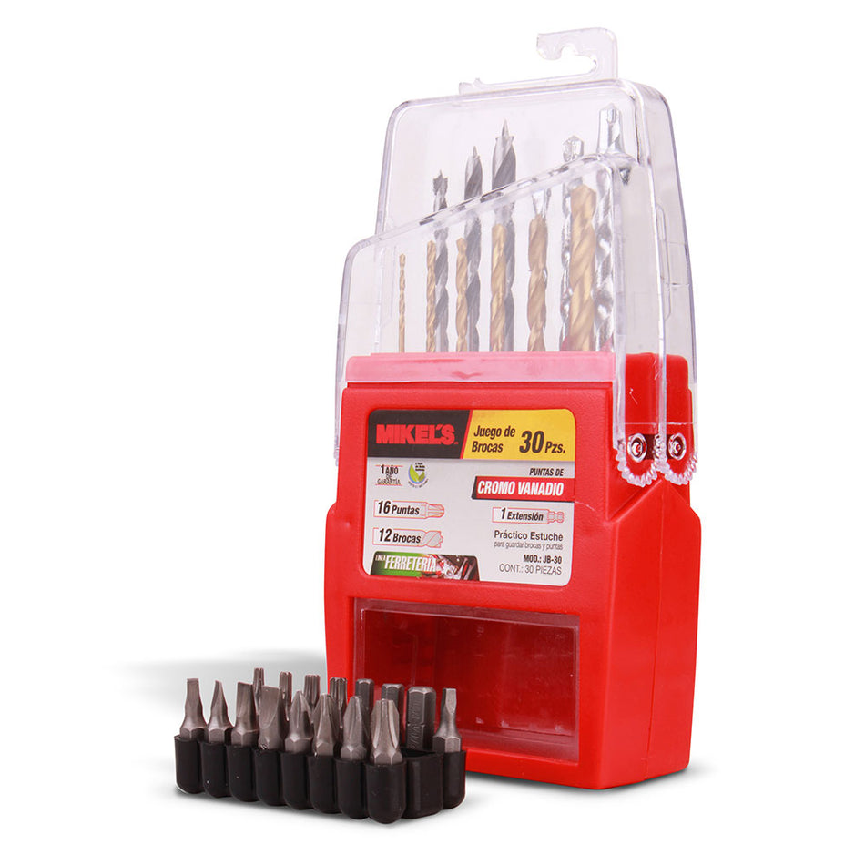 Juego de brocas (30 pzas), MIKELS JB-30