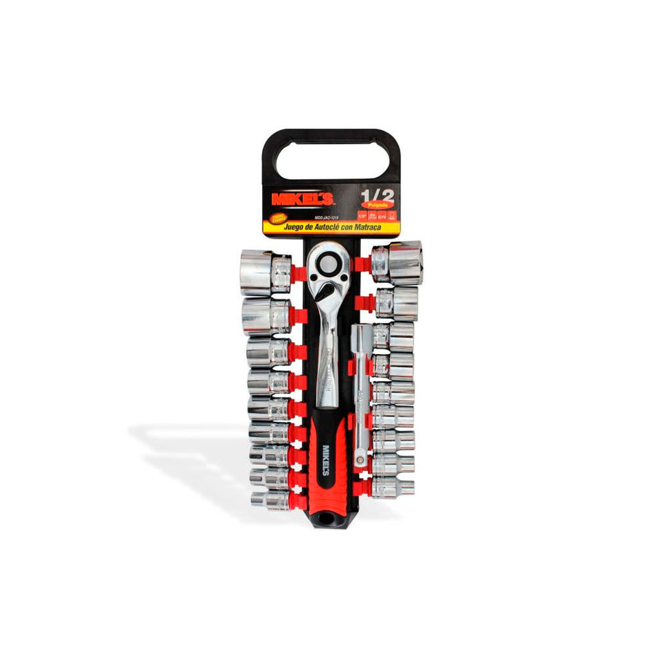 Juego de dados con matraca 1/2” (20 pzas MIKELS JAC-1219