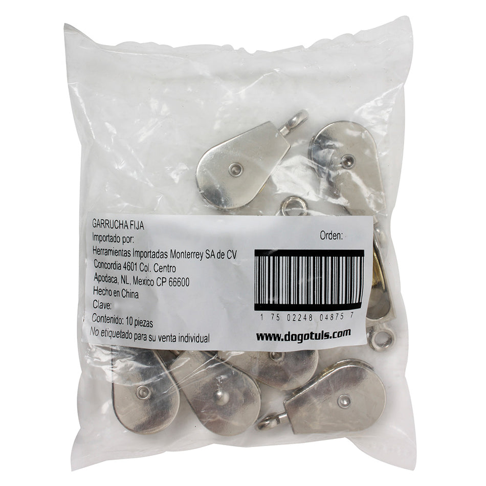 GARRUCHA FIJA 1.5" (38mm) SENCILLA ZINC DOGOTULS YC5012