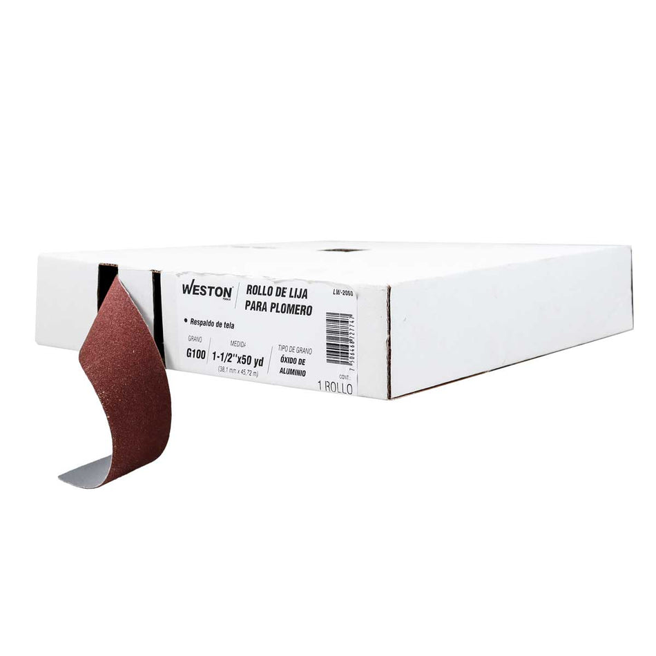 ROLLO DE LIJA P/PLOMERÍA AO 1-1/2" X 50Y