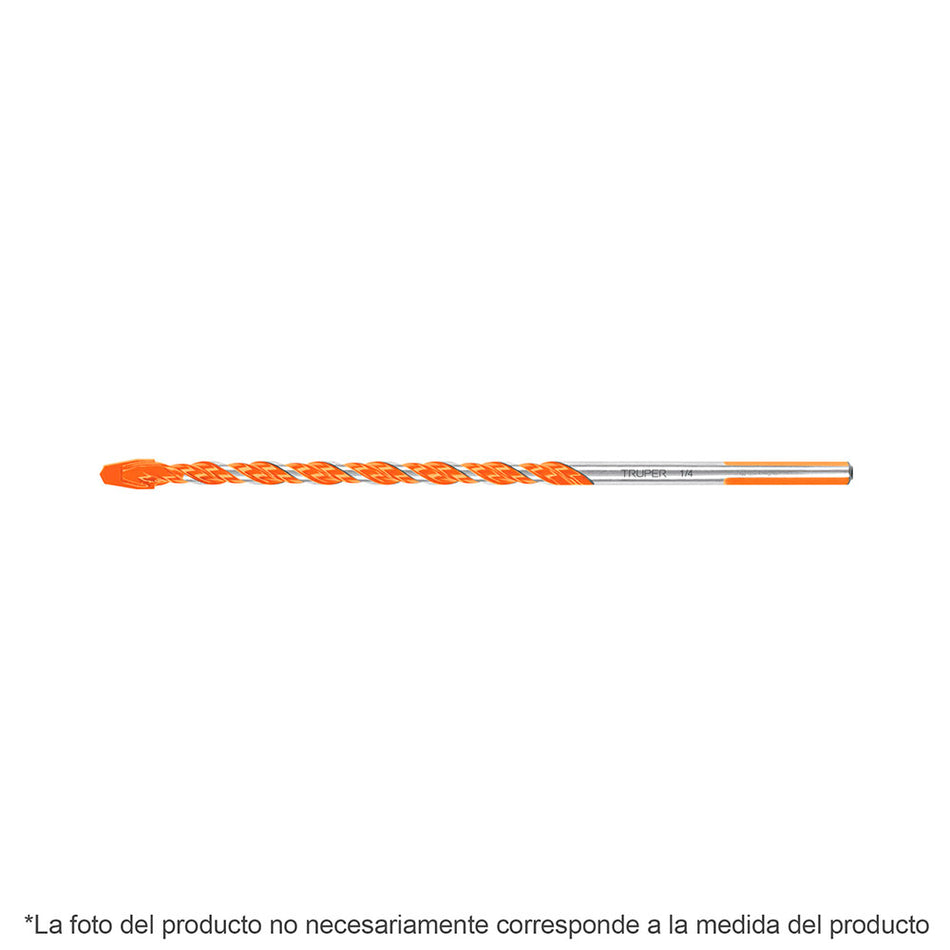 Broca multimaterial 5/32 x 6', Truper