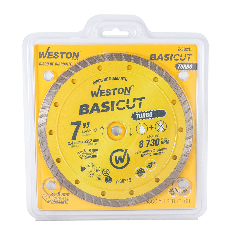 DISCO DE DIAMANTE RIN TURBO 7" BASICUT,
