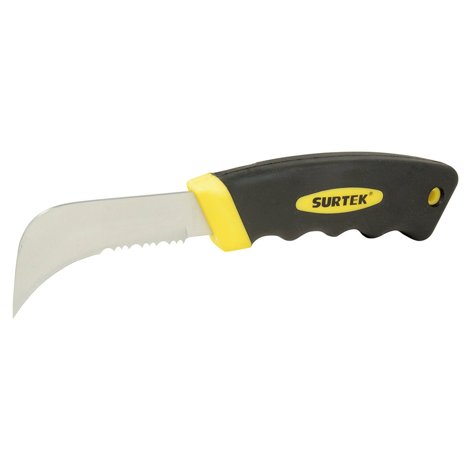 Cuchillo de acero inoxidables con mango bimaterial de 8", para linóleo Surtek 120127