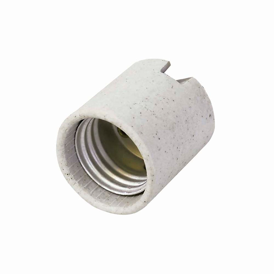 Portalámpara con soporte tipo niple de porcelana 4 cm, color blanco Surtek 136676
