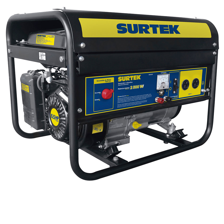 Generador a gasolina 2500 W, 196 cc, voltaje de salida 120 V Surtek GG525
