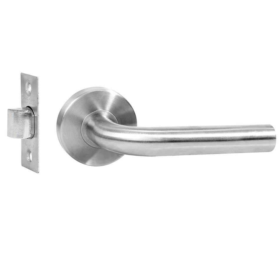 Manija tubular Calabria función de paso, acero inoxidable, en caja Proforza CPF1-10S-US32D