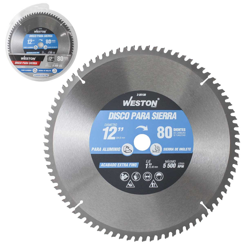 DISCO PARA SIERRA CIRCULAR P/ALUMINIO 12