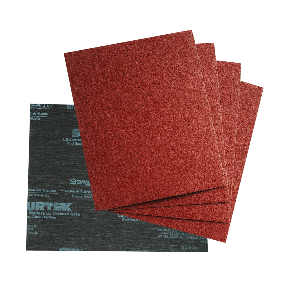 Lija roja para esmeril, grano 120 Surtek LER120