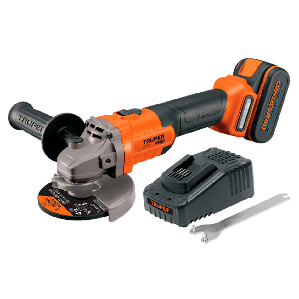 Esmeriladora 4-1/2', 20V, 1 batería 4Ah,