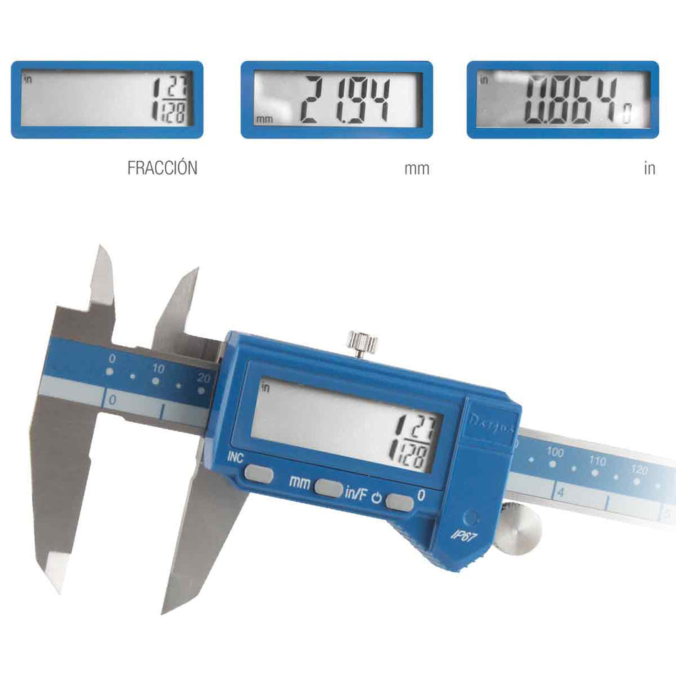 CALIBRADOR DIGITAL C/PANTALLA GRANDE 0-6