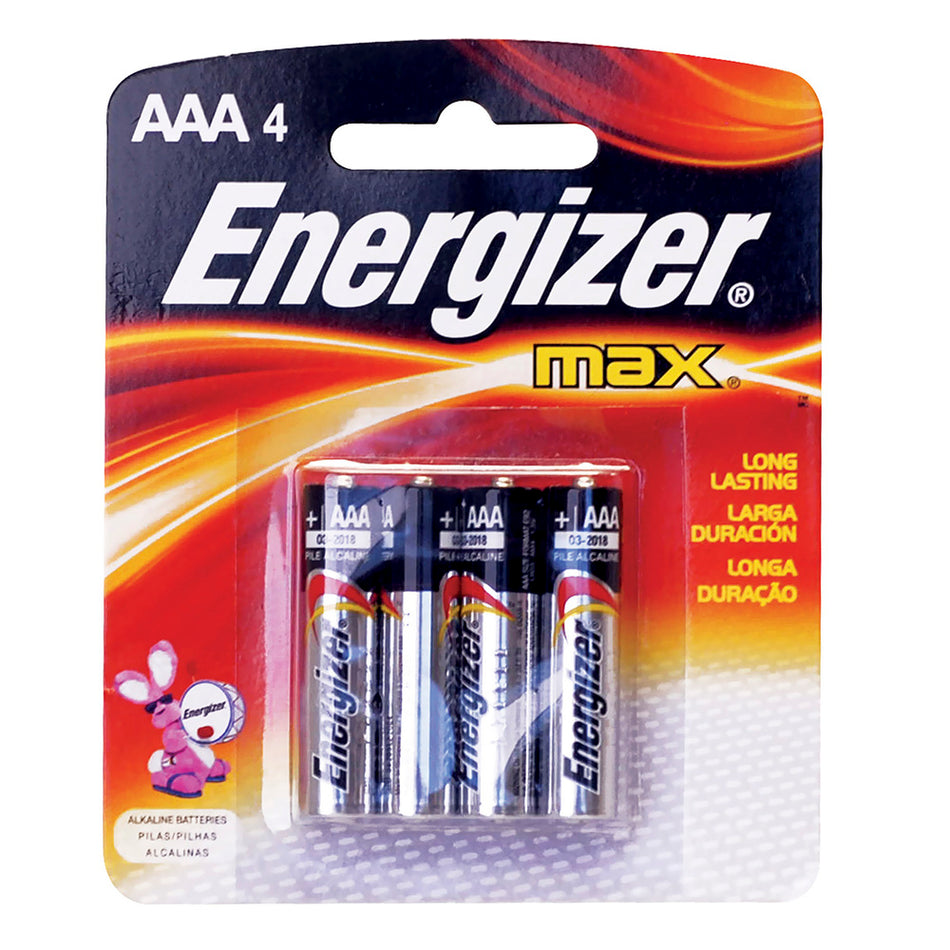 Pila alcalina Energizer® "AAA", 4 piezas Surtek E92BP-4