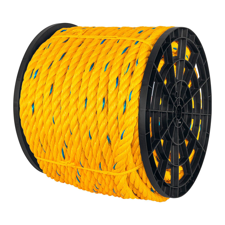 Metro de cuerda amarilla de 25 mm en rol