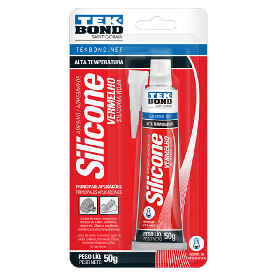 SILICONA ROJO ALTA TEMPERATURA 50g