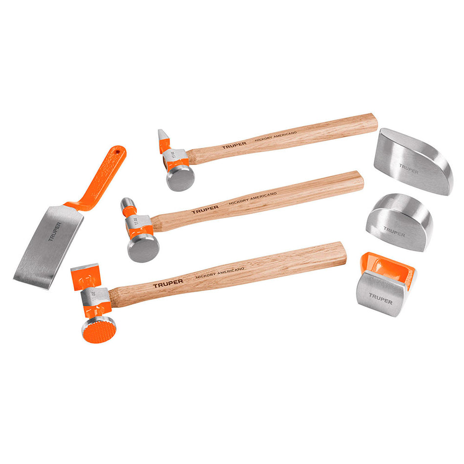 Juego 7 piezas de martillos y entibadore