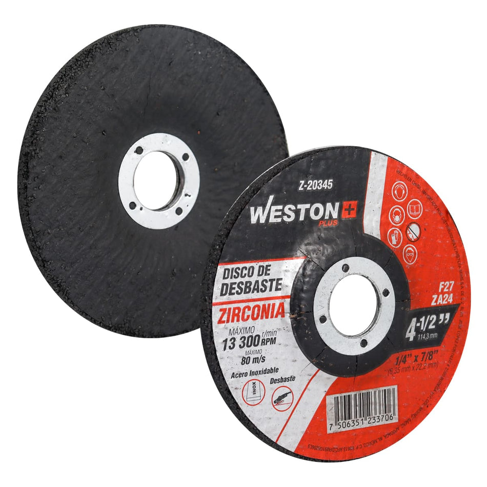 DISCO D/DESBASTE P/INOXIDABLE D/ZIRCONIO