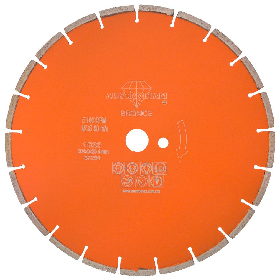 Disco de diamante de 300 x 3.0 x 25.4 mm