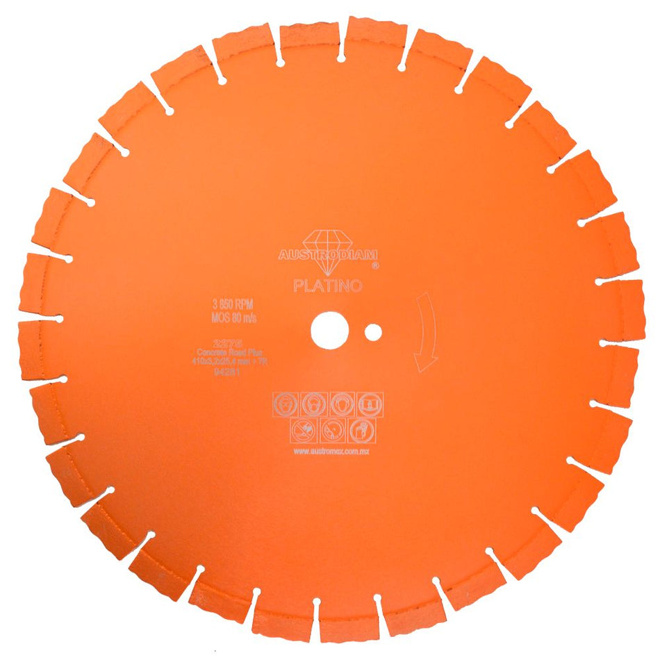 Disco de diamante de 410 x 3.2 x 25.4 mm