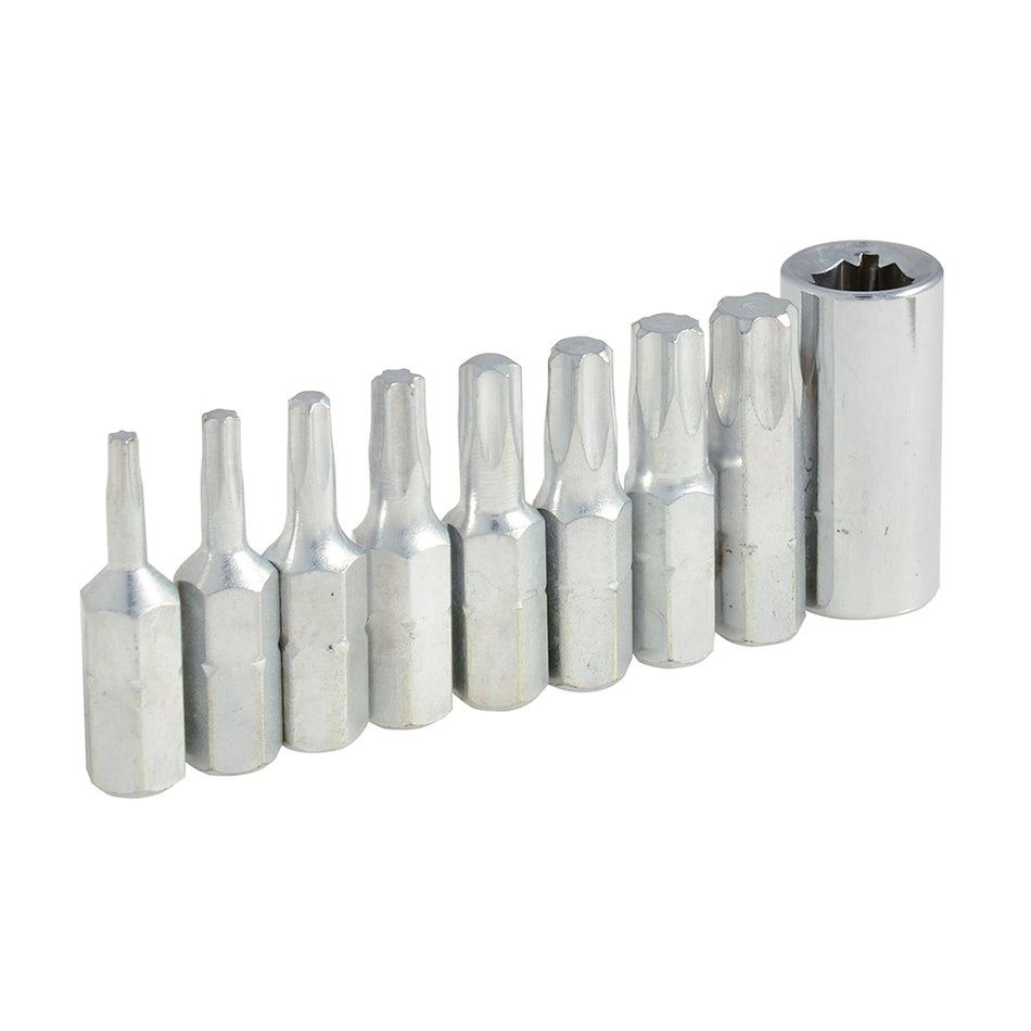 Juego de puntas Torx hexágono de 1/4", 4 piezas en blíster Surtek PFTX9
