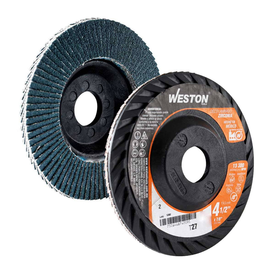 DISCO LAMINADO WESTON ZIRCONIO 4-1/2 X 7