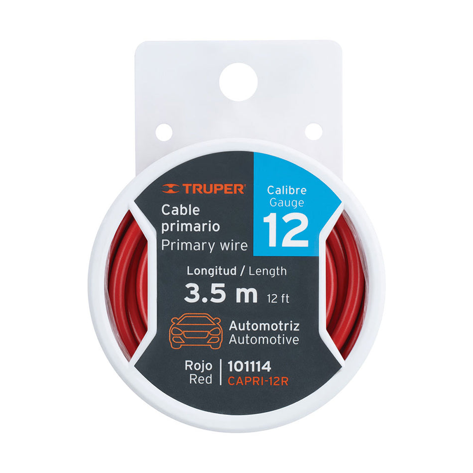 Carrete con 3.5 m de cable primario rojo