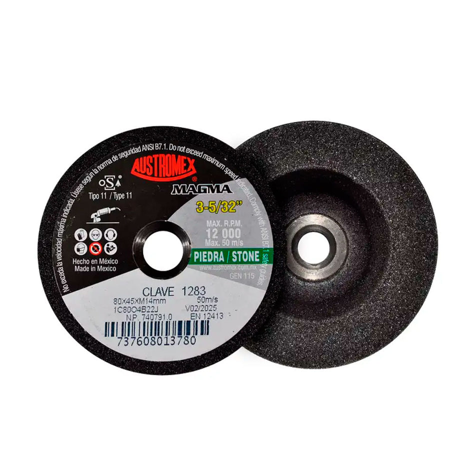 Copa abrasiva de 80 x 45 x M14-2 para de