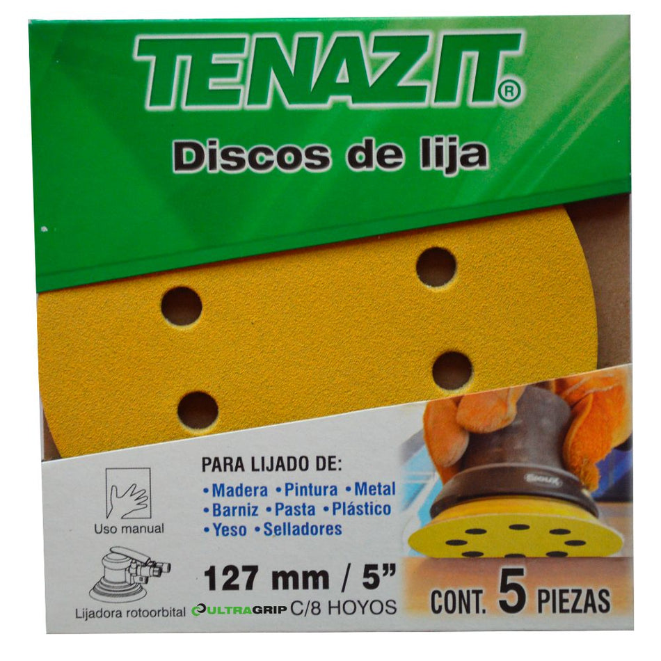Paquete de 5 discos de lija autoadheribl