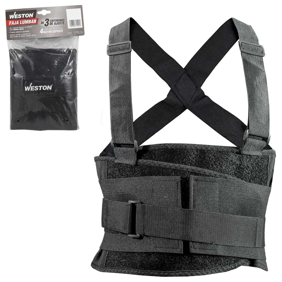 FAJA LUMBAR D/3 CINTURONES T/XG, WESTON