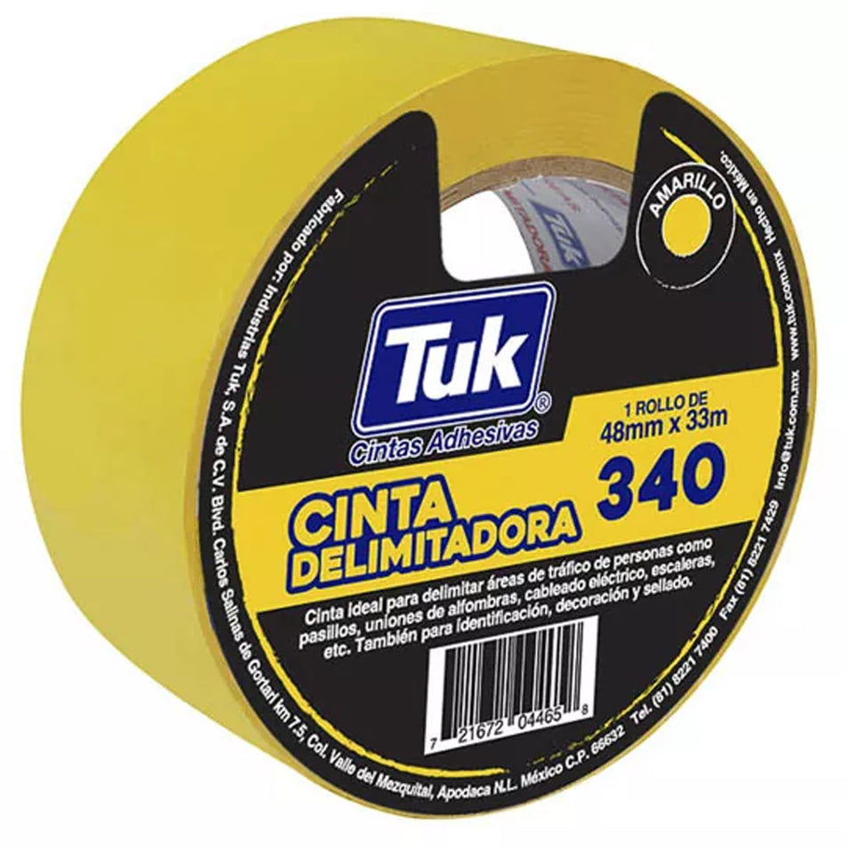 CINTA DELIMITADORA AMARILLO 48mm X 33mts TUK 434001