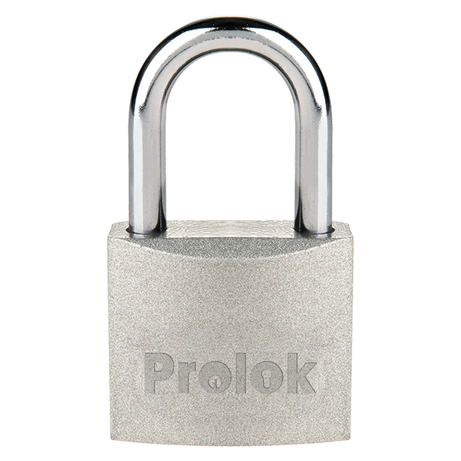Candado de acero largo 38 mm, llave estándar, en caja Prolok P22L38