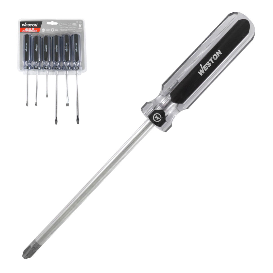 JUEGO DE 6 DESARMADORES MANGO PVC ASME-B
