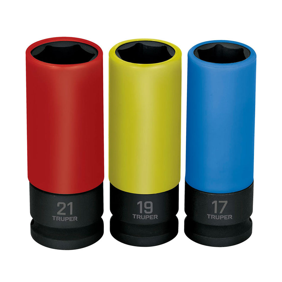 Juego 3 dados largos 1/2' impacto protec