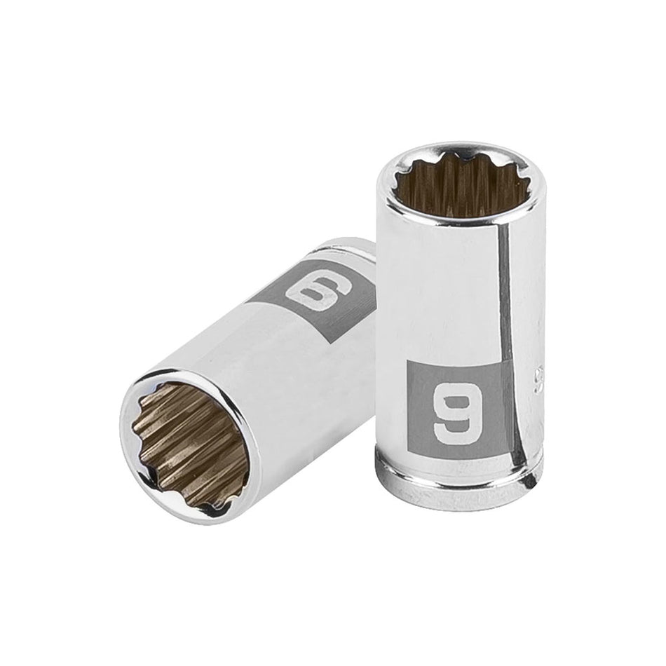 Dado de 9 mm, 12 puntas, cuadro 1/4', Tr