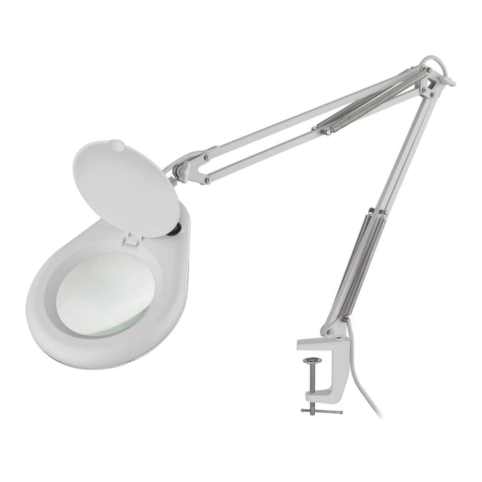 LAMPARA LED CON LUPA Y BRAZO ARTICULADO