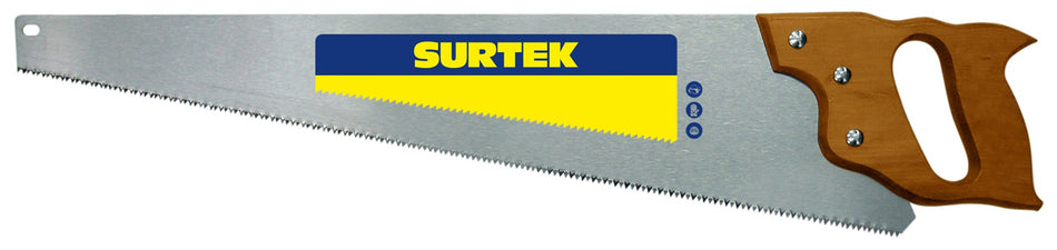 Serrucho triple filo con mango de madera de 24". Surtek 120248