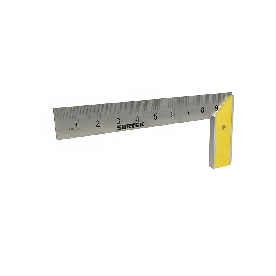 Escuadra de carpintero con mango plástico 10" Surtek 122252