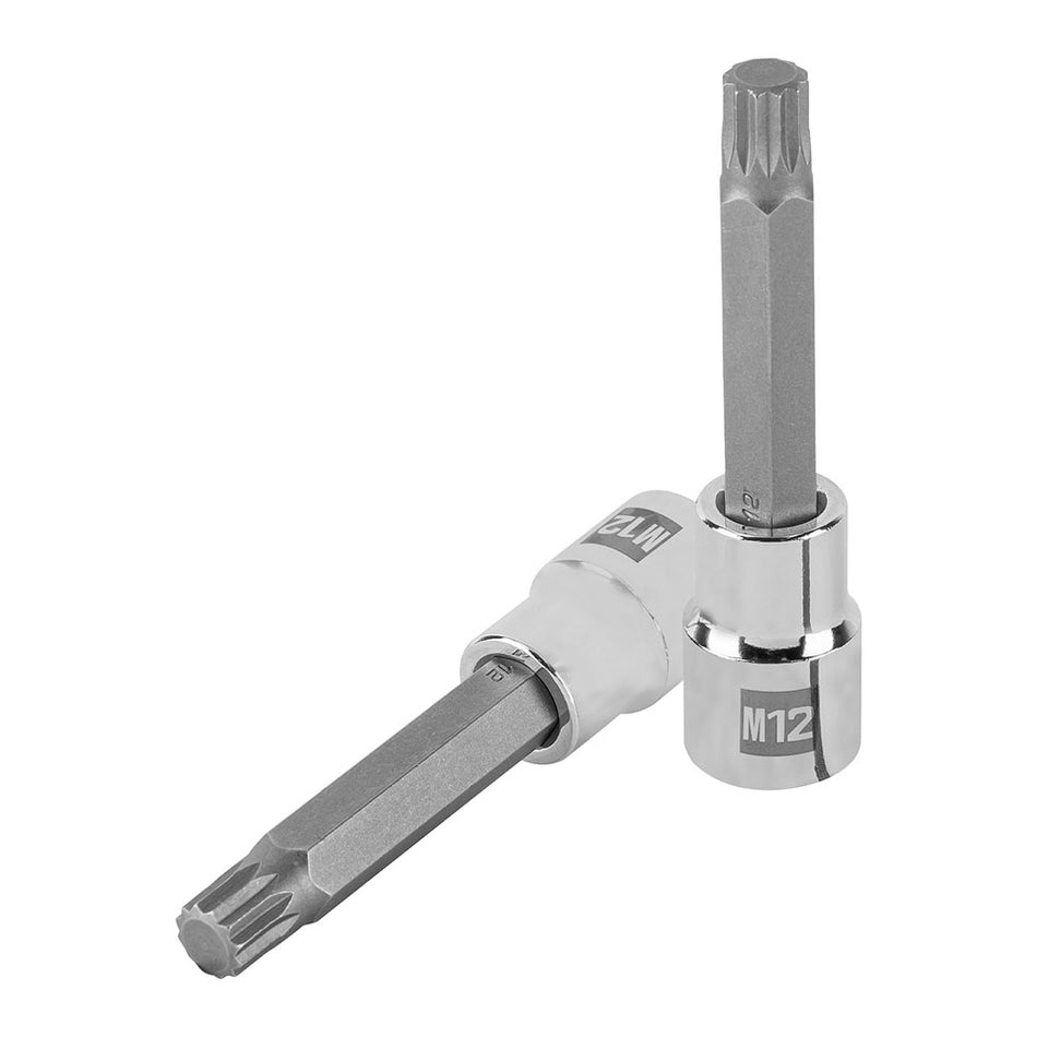 Dado punta larga bristol M12, cuadro 1/2